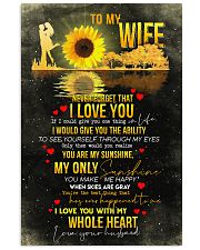 TO MY WIFE 16x24 Poster front