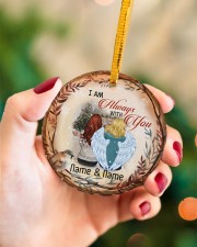 Angel Grandma - I Am Always With You Circle ornament - single (porcelain) aos-circle-ornament-single-porcelain-lifestyles-09