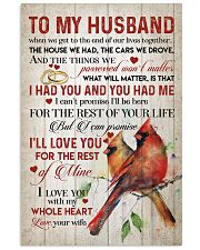TO MY HUSBAND - CARDINALS - I LOVE YOU 16x24 Poster front
