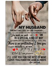 TO MY HUSBAND - HAND IN HAND - I LOVE YOU 16x24 Poster front
