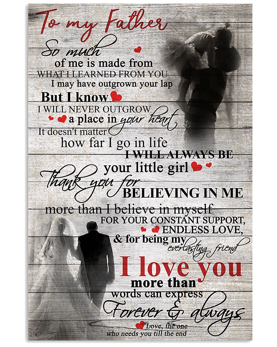 DAUGHTER TO DAD 16x24 Poster