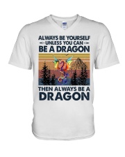 T-SHIRT - COLORFUL DRAGON - ALWAYS BE YOURSELF V-Neck T-Shirt tile