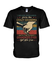 GRANDMA - VINTAGE - CRAZY GRANDMA V-Neck T-Shirt thumbnail