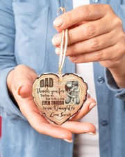 To My Dad - Thank You - Personalized Heart ornament - single (porcelain) aos-heart-ornament-single-porcelain-lifestyles-01