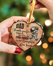 To My Dad - Thank You - Personalized Heart ornament - single (porcelain) aos-heart-ornament-single-porcelain-lifestyles-08