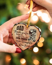 To My Dad - Thank You - Personalized Heart ornament - single (porcelain) aos-heart-ornament-single-porcelain-lifestyles-09