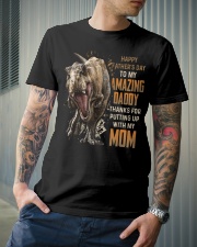 T-SHIRT - TO MY BONUS DAD - DINOSAUR Classic T-Shirt lifestyle-mens-crewneck-front-6