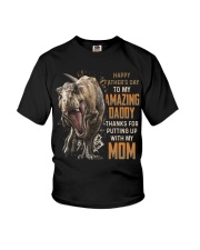 T-SHIRT - TO MY BONUS DAD - DINOSAUR Youth T-Shirt tile