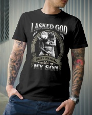 I asked god for a best friend He sent me My son Classic T-Shirt lifestyle-mens-crewneck-front-6