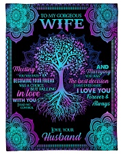 Husband To Wife - Tree - Meeting you was fate Small Fleece Blanket - 30" x 40" front