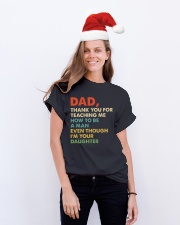 Dad Thank you for teaching me Classic T-Shirt lifestyle-holiday-crewneck-front-1