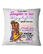 MOM TO DAUGHTER IN LAW Square Pillowcase thumbnail