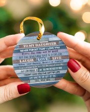 Mom To Daughter - Never Forget That I Love You Circle ornament - single (porcelain) aos-circle-ornament-single-porcelain-lifestyles-08