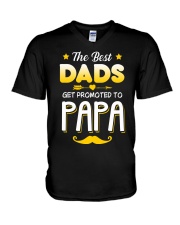 BEST DADS - PROMOTED - PAPA V-Neck T-Shirt thumbnail