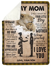 To My Mom - Lioness Sherpa Fleece Blanket tile