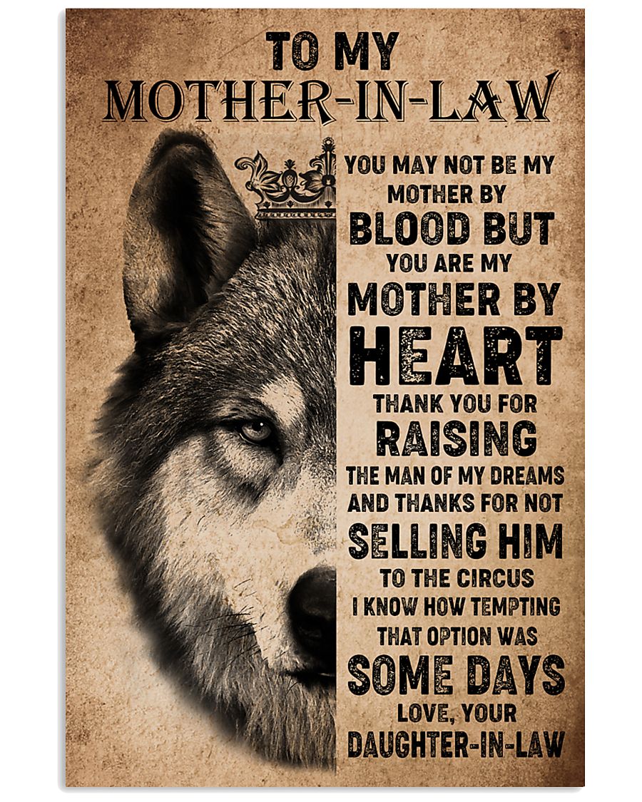 TO MY MOTHER-IN-LAW - WOLF - THANK YOU 16x24 Poster