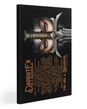 Dad To Daughter - To My Daughter - Be A Warrior 20x30 Gallery Wrapped Canvas Prints front