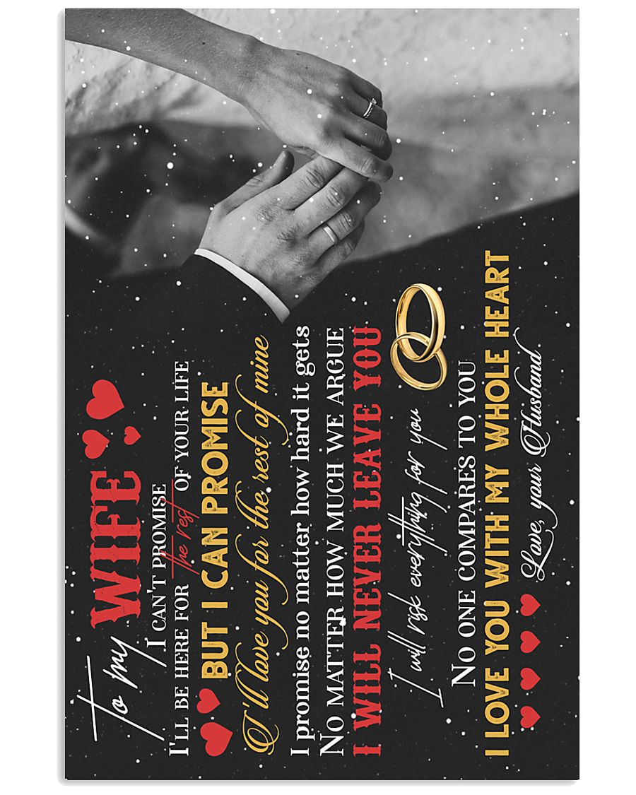TO MY WIFE - HAND IN HAND - I LOVE YOU 16x24 Poster