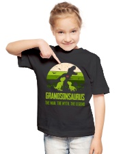 T-SHIRT - TO GRANDSON - T REX - THE LEGEND Youth T-Shirt lifestyle-youth-tshirt-front-2