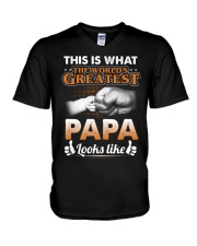 This is what the world's greatest PAPA looks like V-Neck T-Shirt thumbnail