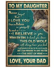 To My Daughter - Wolf - Never Forget That I Love 16x24 Poster front