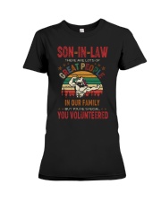 SON-IN-LAW - UNICORN - VINTAGE - YOU VOLUNTEERED Premium Fit Ladies Tee tile