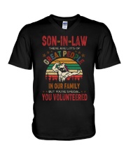 SON-IN-LAW - UNICORN - VINTAGE - YOU VOLUNTEERED V-Neck T-Shirt tile