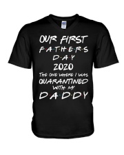 T-SHIRT - DAD AND CHILD - QUARANTINED V-Neck T-Shirt tile