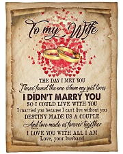 TO MY WIFE Large Fleece Blanket - 60" x 80" front