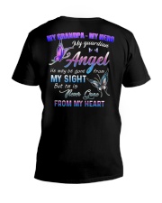 My grandpa- My hero- My guardian angel V-Neck T-Shirt tile