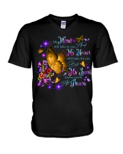 To My Angel Dad - T-Shirt V-Neck T-Shirt tile