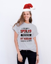 I'm Just Loved Protected - T-shirt Classic T-Shirt lifestyle-holiday-crewneck-front-1