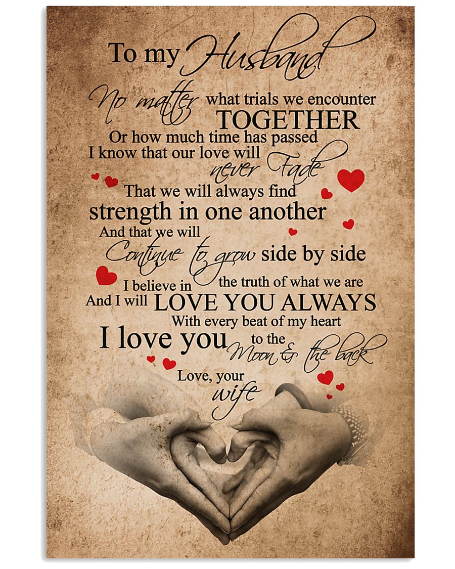TO MY HUSBAND 16x24 Poster