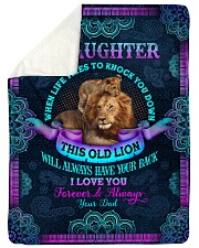 To Daughter - When Life Tries To Knock You Down Sherpa Fleece Blanket tile