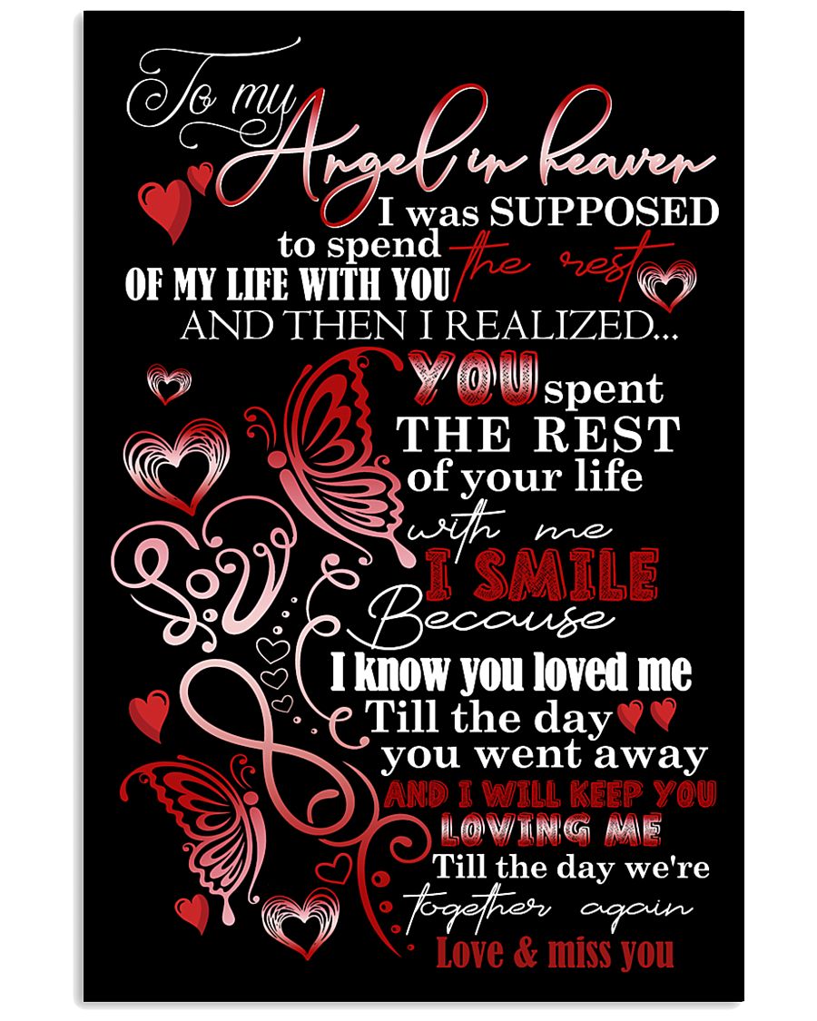 MY ANGEL HUSBAND - BUTTERFLY - MISS YOU 16x24 Poster