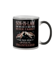 Son-in-law - Lion - You Volunteered - T-Shirt Color Changing Mug tile