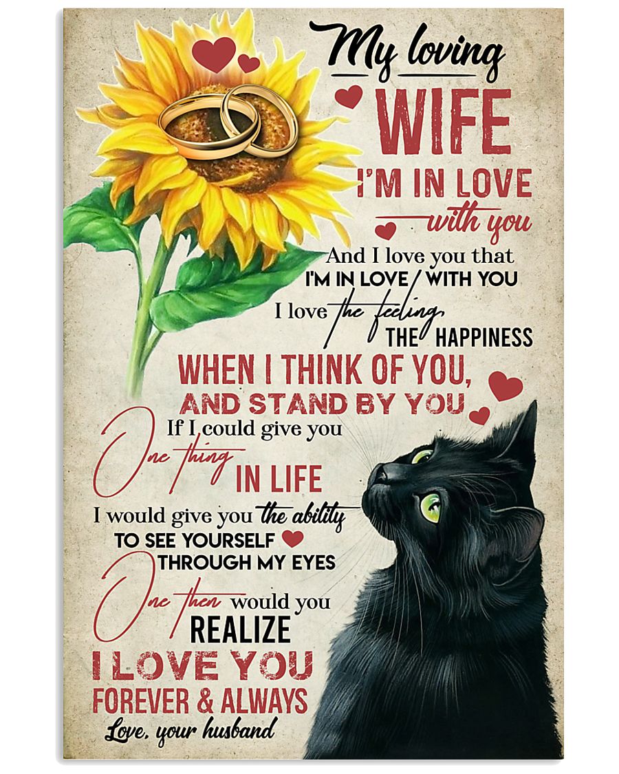 TO MY WIFE - SUNSLOWER - I'M IN LOVE WITH YOU 16x24 Poster