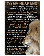 TO MY HUSBAND - LION - I LOVE YOU 16x24 Poster front