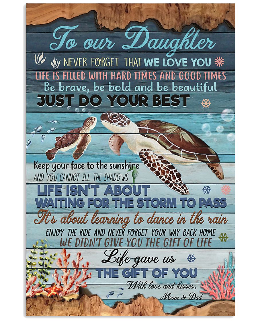 MOM AND DAD TO DAUGHTER 16x24 Poster