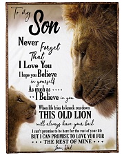 DAD TO SON Large Fleece Blanket - 60" x 80" front