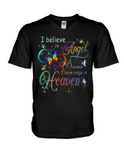 I believe in Angel because i have some in Heaven V-Neck T-Shirt tile