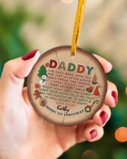 To My Dad - Christmas - Personalized Circle ornament - single (porcelain) aos-circle-ornament-single-porcelain-lifestyles-09