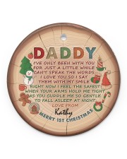 To My Dad - Christmas - Personalized Circle ornament - single (porcelain) front