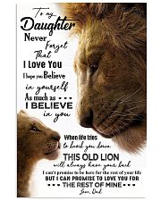 TO MY DAUGHTER - LION - KNOCK YOU 16x24 Poster front