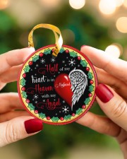 Angel Family Husband - Half Of My Hearts Circle ornament - single (porcelain) aos-circle-ornament-single-porcelain-lifestyles-08