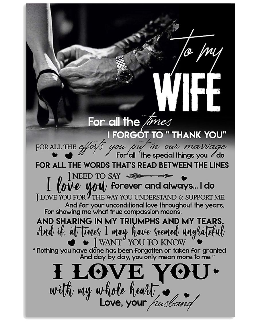 TO MY WIFE - LOVING YOU - I LOVE YOU 16x24 Poster