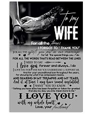 TO MY WIFE - LOVING YOU - I LOVE YOU 16x24 Poster front