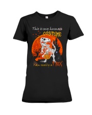 Halloween - T rex - This Is My Human Costume Premium Fit Ladies Tee tile