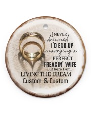 I Love You More - Personalized Circle Ornament Circle ornament - single (porcelain) front