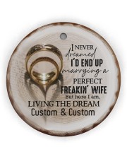I Love You More - Personalized Circle Ornament Circle Ornament (Wood tile